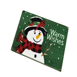 特价!外贸圣诞地垫圣诞老人雪人门厅阳台防滑吸水地毯节日氛围垫