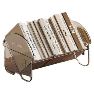 CD架收纳架游戏碟收纳整理盒书立架亚克力桌面书架书本收纳置物架