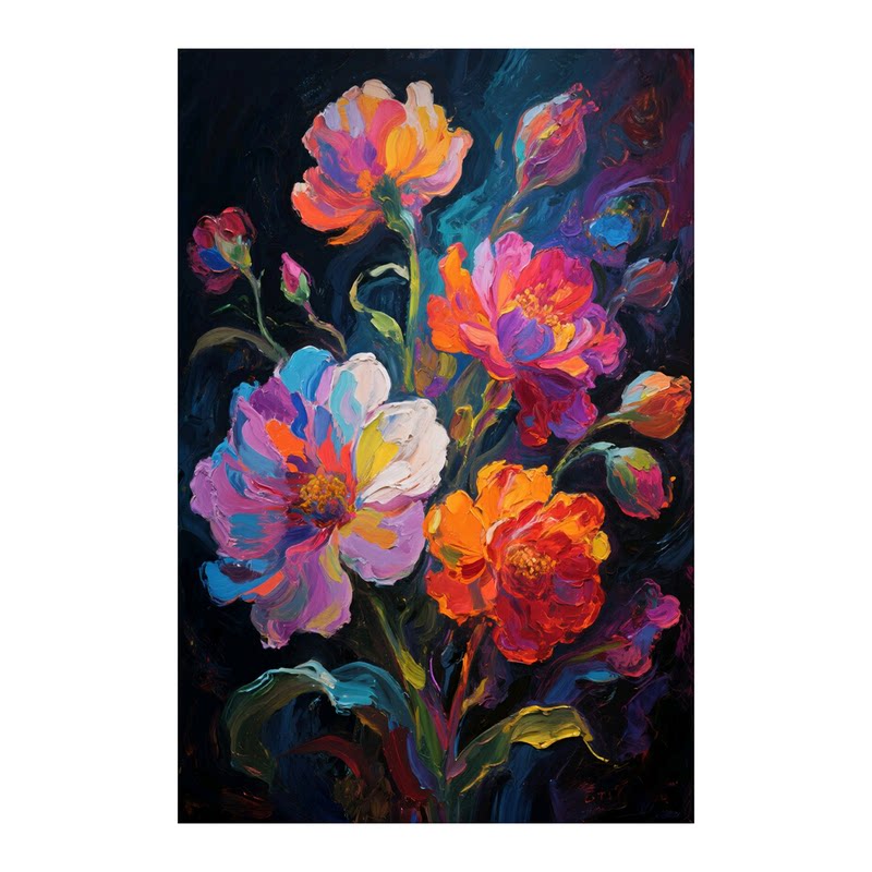 可班艺术纯手绘油画唯美花卉油画