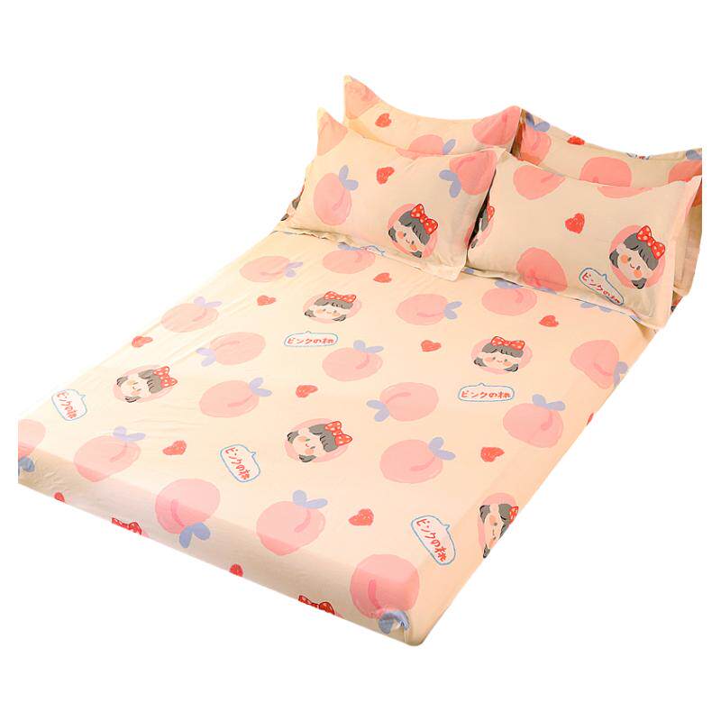 全棉斜纹床笠香港尺寸全包床垫罩保护套fitted sheet set纯棉床包