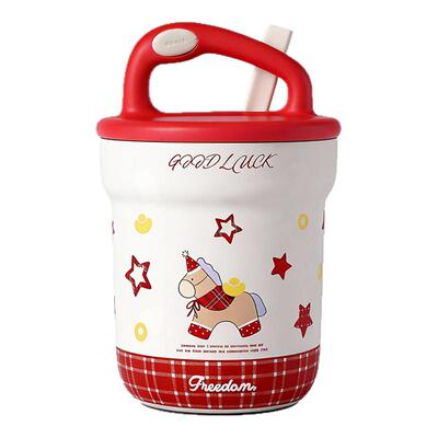 带盖勺便携外带早餐杯