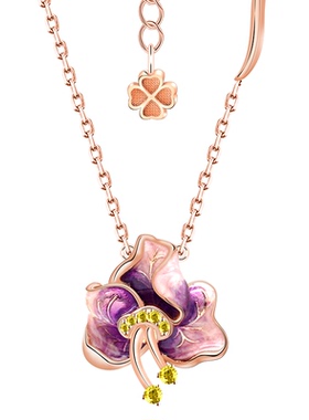 S925银鸢尾花nü莫桑石镶钻