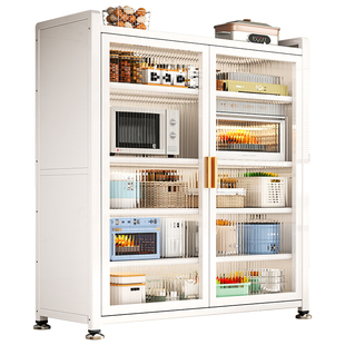 美丽港厨房置物架收纳柜子多功能落地家用锅具碗多层防尘储物橱柜