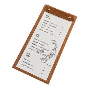 菜单夹设计制作实木展示牌画板设计菜单牌餐饮咖啡店A4复古展示板