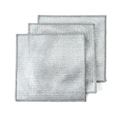 双层钢丝洗碗布抹布不沾油厨房用