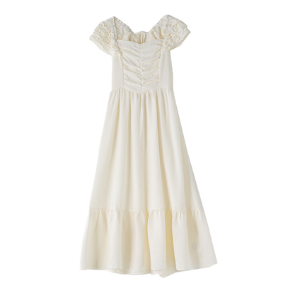 ENJOYME法式飞飞袖连衣裙女