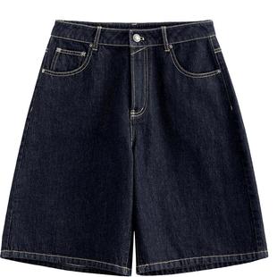 Ed Hardy埃德哈迪夏季流行新款女士百慕大短裤手绘宽松牛仔短裤