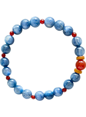 收藏级天然蓝晶石手链情侣礼物