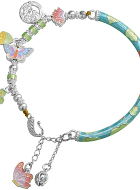 吴越老银铺999足银岚香拂半镯