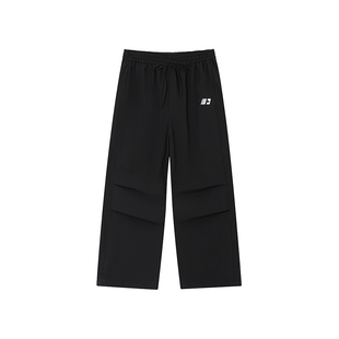 FORNINES防泼水伞兵裤男女潮牌四季阔腿运动长裤美式直筒休闲裤子