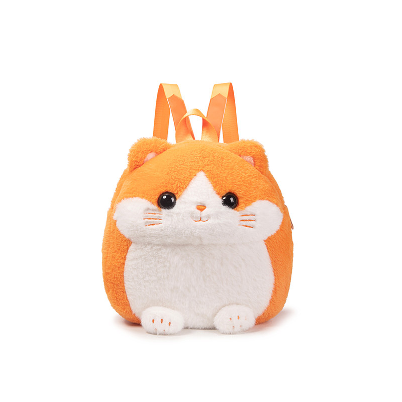 蓓诺森橘猫奶牛猫毛绒可爱书包