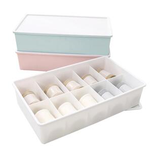 也雅袜子内裤内衣塑料收纳盒分格带盖整理盒子文胸衣柜收纳三合一