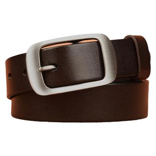 啄木鸟牛皮腰带女真皮针扣头皮带女时尚牛仔百搭休闲裤带女牛皮层