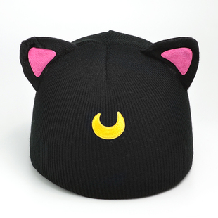 滑雪头盔帽套男女可爱儿童装饰帽兔子耳朵雪盔罩帽子毛线冬软头套