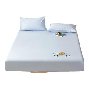 米苏卡通刺绣床笠单件儿童纯棉床罩学生床垫保护罩135床套床笠罩