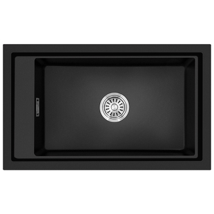 科恩纳D80石英石水槽单槽一体厨房洗菜盆花岗岩家用商用洗碗水池