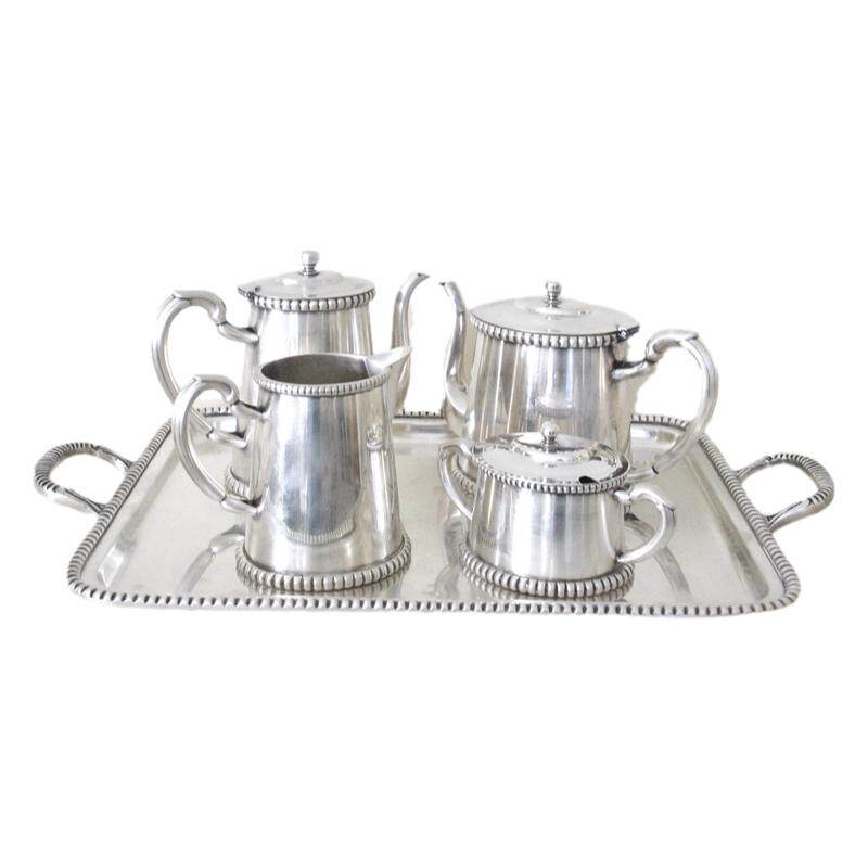 英国谢菲尔德西洋复古银器餐具精咖啡套具