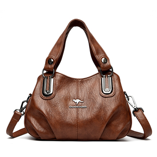 婆婆妈妈包2025新款爆款包包女真皮女士中年手提包软皮单肩斜挎包