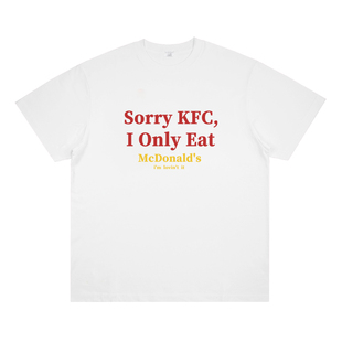Sorry KFC IOnly McDonald‘s美式短袖麦当劳麦门趣味国潮纯棉t恤