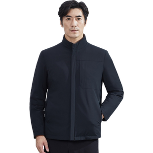 红都男士羽绒服立领短款时尚休闲保暖中青年爸爸装男装外套