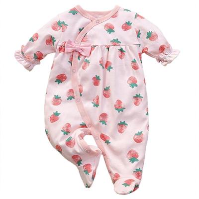 女宝公主连体衣纯棉春秋连袜哈衣