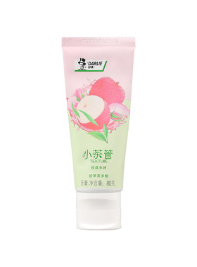 小羊亲刷！好来黑人小茶管馆牙膏玫荔多妍 女生茶味牙膏清新口气