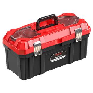 德力西电气五金工具箱家用超厚双层收纳箱多功能五金收纳盒车载