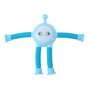 儿童益智玩具百变长颈鹿伸缩管发光玩具卡通吸盘亲子互动解压玩具