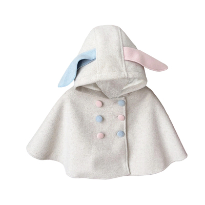 女宝宝冬季套装加厚保暖女童披肩斗篷冬装保暖毛呢连衣裙分体童装