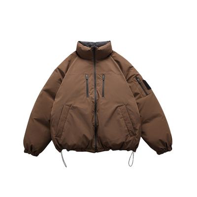 男道美式复古90白鸭绒双面穿羽绒服男女冬季立领保暖加厚棉衣棉服