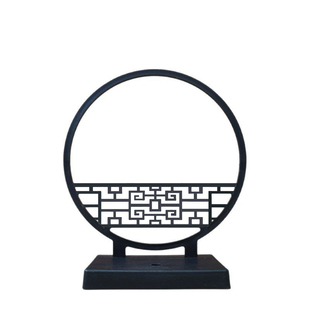 中国风塑料小屏风摆件玄关客厅书房桌面装饰台置物架展示架工艺品