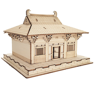 南禅寺大殿 木质拼插模型 古建筑 研学教具 科普益智 榫卯