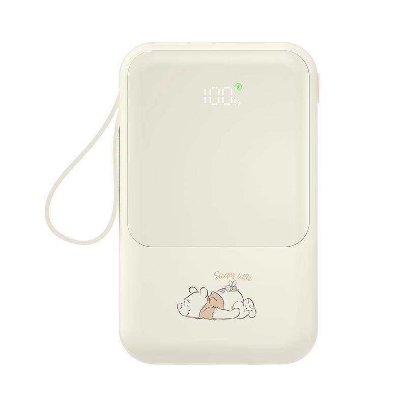 【充电宝3c认证可上飞机】迪士尼2025新款20000毫安大容量自带线快充移动电源适用小米苹果17 16专用官方正品