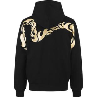 EVISU 福神 男士大M烫金商标刺绣经典短款连帽卫衣