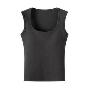 猫人纯棉吊带背心女夏内搭2026新款带胸垫打底外穿工字宽肩带上衣