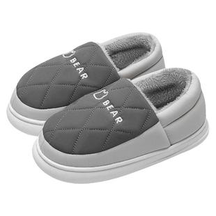 包跟防水棉拖鞋男士冬季2025新款室内棉鞋家居鞋防滑毛拖鞋女冬天