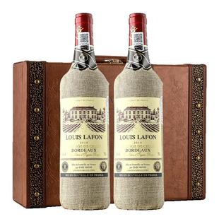 【自营】路易拉菲LOUISLAFON法国红酒正品波尔多干红葡萄酒礼盒装