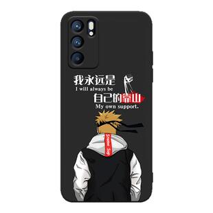 昊淘适用于opporeno6手机壳Ren06打工人Reno6防摔peqm00卡通oopr6保护套reon6贴膜0PP0Ren06背影PEQM00高级感