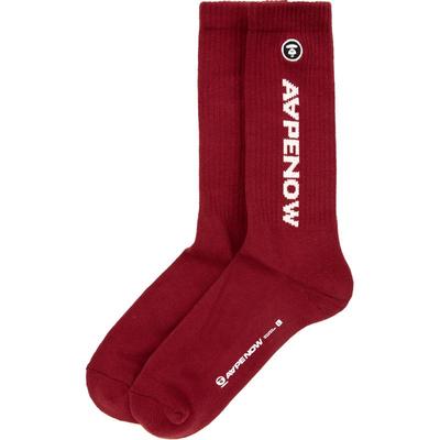 Aape字母提花潮流简约中筒袜