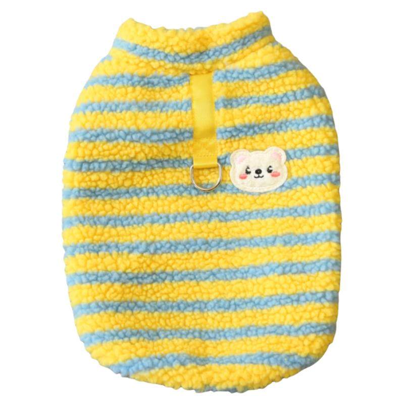 狗狗衣服秋冬羊羔绒彩条保暖绒衣猫咪宠物衣服秋季比熊泰迪狗衣服