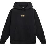 李宁加绒卫衣女冬季黑色长袖宽松保暖加厚上衣情侣装帽衫运动服男