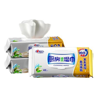 心相印厨房湿巾实惠装40抽