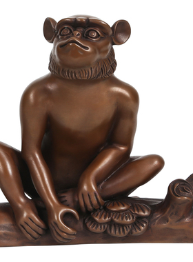 德祥缘纯铜生肖猴中式礼品摆件