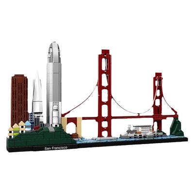 旧金山天际线金门大桥拼装积木