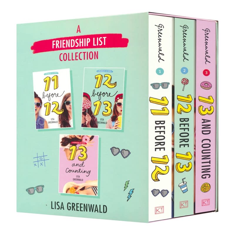 【自营】A Friendship List 友谊成长清单系列 十一岁前的挑战 十二岁前的约定 十三岁的成长 章节小说 英语读物 英文原版进口儿童