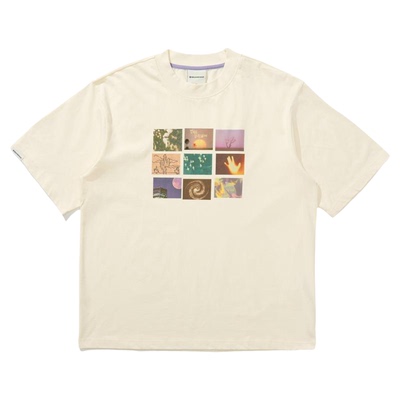 Monterest记忆印象图案短袖T恤男