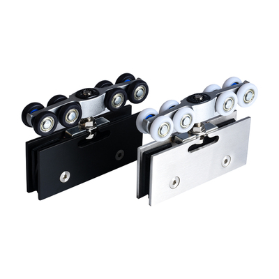 不锈钢无框玻璃移门吊轮滑轮移门吊滑轮轨道推拉门冷轧钢滑轮一对