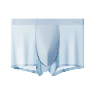 猫人男士内裤男款冰丝无痕平角短裤头凉感宽松透气抗菌男式四角裤