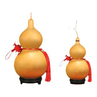 天然葫芦挂件开口带龙头玄关客厅摆件真胡芦五帝钱中国结门对门用
