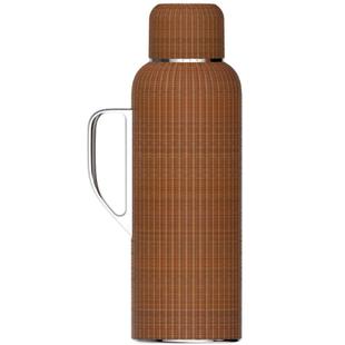 学古|一原传家壶竹雅 非遗扣丝竹编纯钛限量收藏保温壶真皮袋1.4L